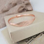 Personalised Rose Gold Scalloped Baby Bangle, thumbnail 1 of 8