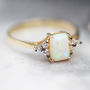 Opal Cluster Ring Sterling Silver Or Gold Plated, thumbnail 6 of 6