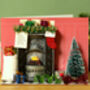 Luxury Christmas Fireplace Card, thumbnail 2 of 6