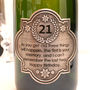 Personalised Champagne Classic Birthday Pewter Label, thumbnail 2 of 8