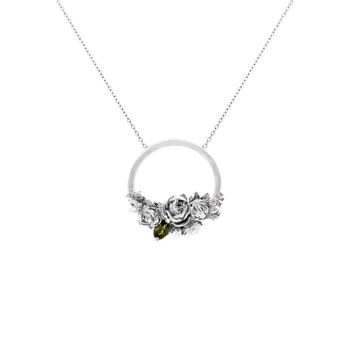 Rose Halo Diamond And Tourmaline Necklace, 7 of 8