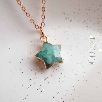 Emerald Star May Birthstone Necklace, 4 of 11