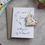 Personalised Will You Be My Bridesmaid Magnet Card, thumbnail 7 of 9