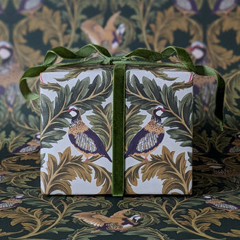 Christmas Partridge Wrapping Paper Set, 11 of 12