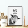Eat Your Greens Kitchen Print, thumbnail 2 of 3