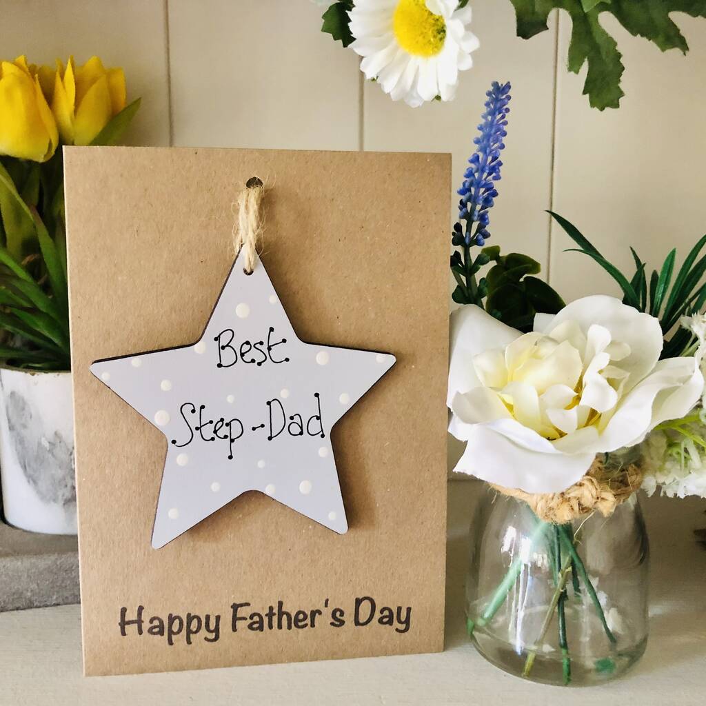 Personalised Step Dad Father's Day Keepsake Card