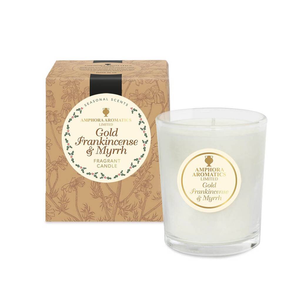 Gold, Frankincense And Myrrh Mini Pot Candles By Amphora Aromatics
