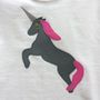 Kid's Unicorn T Shirt Cream, thumbnail 4 of 4