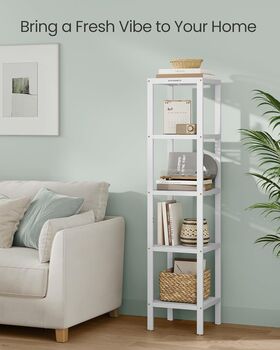 Five Tier Bamboo Storage Shelf Unit, 5 of 7