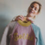 Handmade And Embroidered Fun Patchwork Jumper, thumbnail 3 of 9