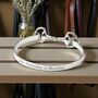 Personalised Sterling Silver Snaffle Bangle, thumbnail 2 of 12
