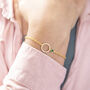 Minimalist Gold Plated Circle Birthstone Bracelet, thumbnail 1 of 10