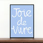 Joie De Vivre French Quote Print, thumbnail 2 of 3