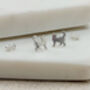 Sterling Silver Kitty Earrings, thumbnail 1 of 2