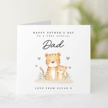 Personalised Cute Tiger Father's Day Card, 3 of 7