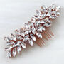 Enya Rose Gold Crystal Hair Comb, thumbnail 1 of 7