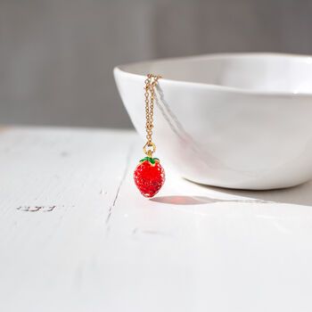 Strawberry Pendant Necklace, 4 of 8