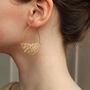 Gold Lace Filigree Hoop Earrings, thumbnail 6 of 8