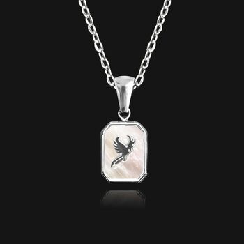 18k Silver Plated Phoenix Pendant Necklace, 2 of 6