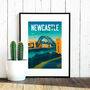 Newcastle Upon Tyne Travel Poster Art Print, thumbnail 3 of 4