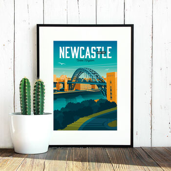 Newcastle Upon Tyne Travel Poster Art Print, 3 of 4