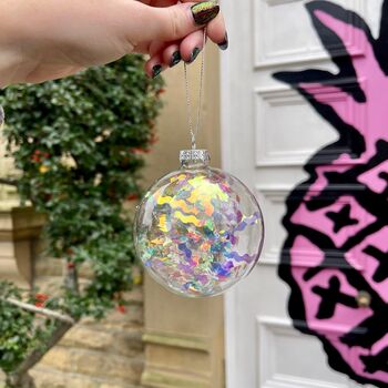Large Iridescent Glass Bauble, 2 of 5