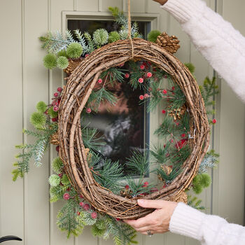 Traditional Winter Berry Door Wreath, 4 of 7