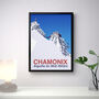 Chamonix Ski Poster, thumbnail 3 of 6