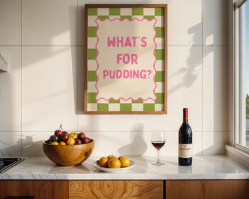 What's For Pudding Kitchen Art Print, 6 of 6