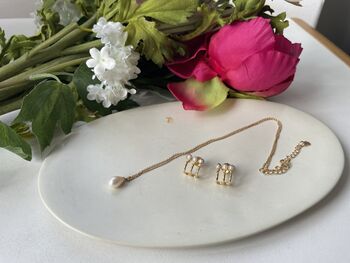 Vimla Pearl Gemstone Necklace Adjustable, 2 of 2