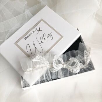 Bow Tulle Wedding Garter, 4 of 8