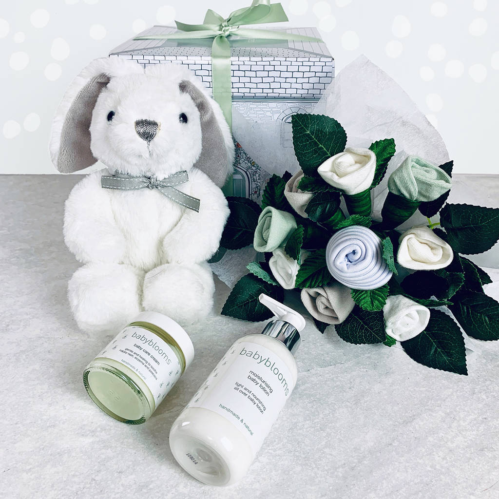 personalised little bunny baby hamper by babyblooms