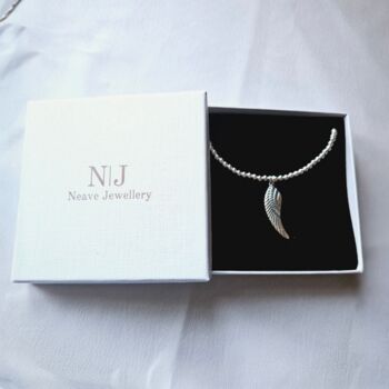 Sterling Silver Angel Wing Bracelet, 2 of 3
