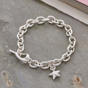 Lifetime Solid Silver Star Charm Bracelet, 2 of 3