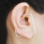 Simple Square Sterling Silver Hoop Earrings, thumbnail 7 of 8