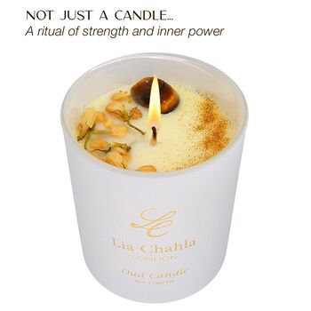 Luxury Oud And Sandalwood Candles Gifts For Men And Women / With Crystals And Flowers, 2 of 9