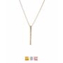 Bar Necklace Rose Or Gold Plated 925 Silver, thumbnail 1 of 3