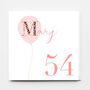 Happy Birthday Age Balloon Greeting Card, thumbnail 1 of 3