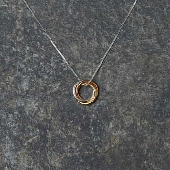 Trio Ring Mother Daughter And Granddaughter Necklace, 2 of 5