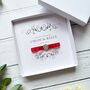 Handmade And Personalised Wedding Card With Crystal Embelishment Any Colour Ribbon, thumbnail 2 of 12