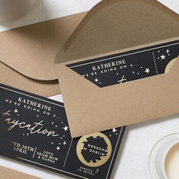 Personalised Scratch Reveal Staycation Gift Voucher, 7 of 9