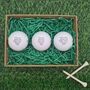 Three Branded Golf Balls Personalised With ''If Found, Please Hit Better Than .. .. Did!'', thumbnail 1 of 7