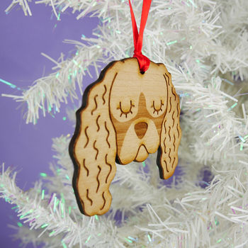 Cavalier King Charles Spaniel Dog Christmas Decoration, 2 of 2