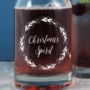 Personalised Christmas Spirit Wreath Decanter Two Sizes, thumbnail 2 of 9