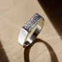 Rectangle Touch Wood Signet Ring, thumbnail 5 of 5