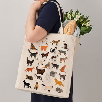 cat canvas tote bag by james barker | notonthehighstreet.com