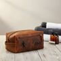 Personalised Buffalo Leather Sports Washbag, thumbnail 1 of 12