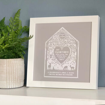 Personalised Grandparent Heart Of The Home Framed Print, 3 of 7