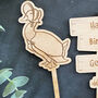 Personalised Bunny Rabbit Wooden Cake Topper Set, thumbnail 4 of 5