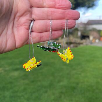 Handmad Glass Hanging Butterfly Set, 7 of 7